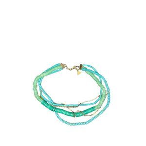 Anthropologie Green / Turquoise Glass Bead Necklace